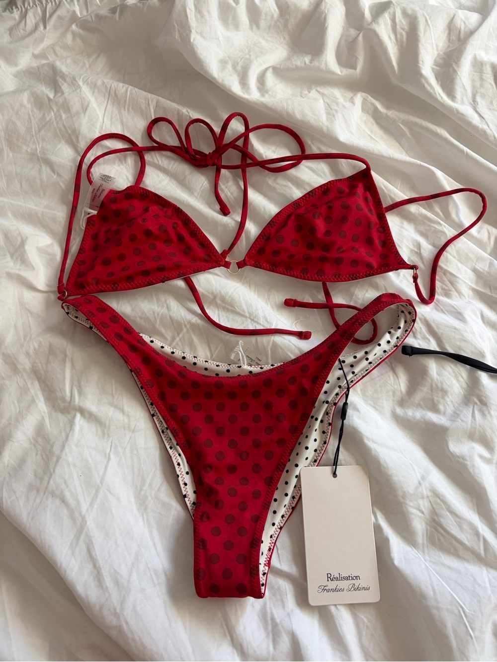 Realisation Par Reversible Polka Dot Triangle Bikini